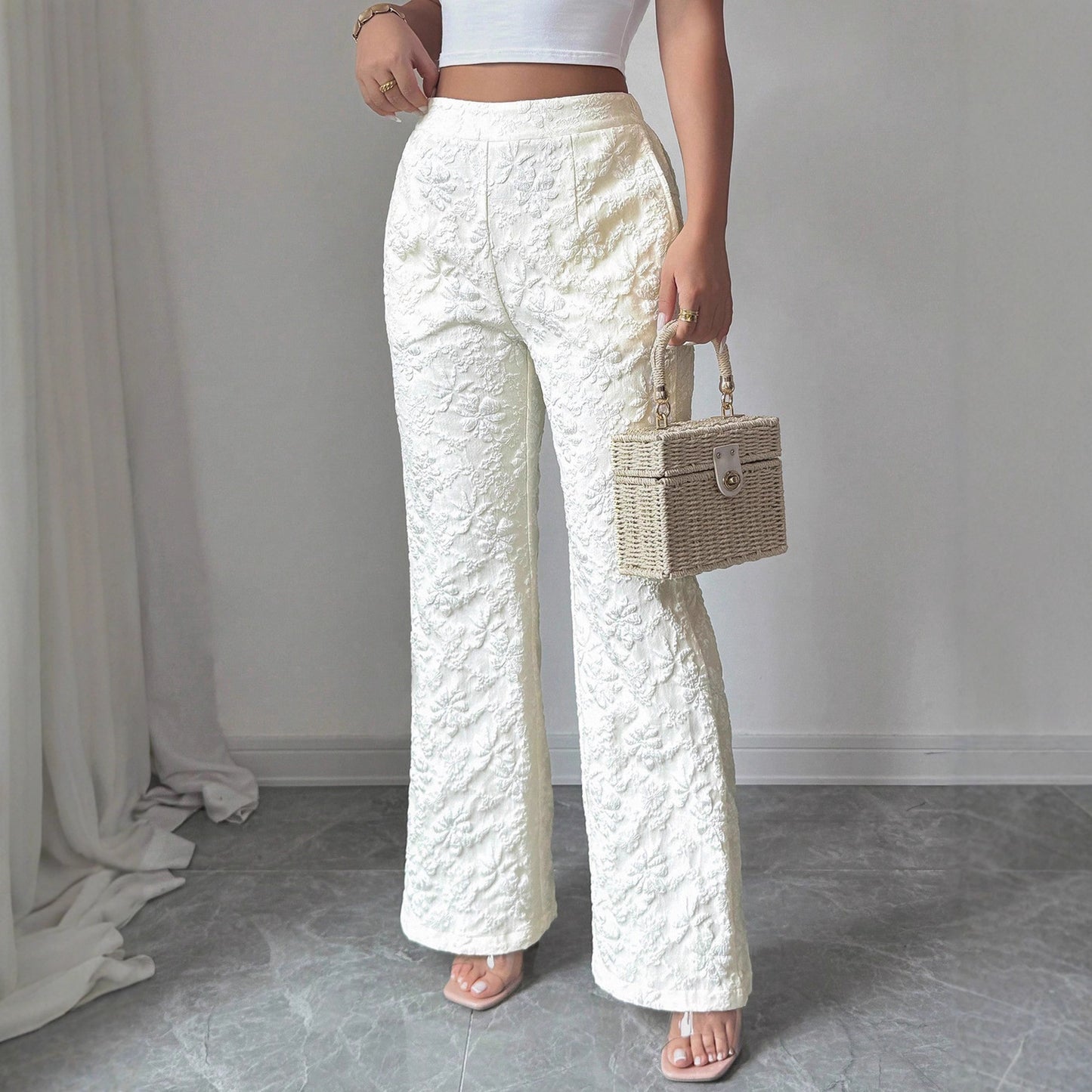 Cloud Soft Jacquard Flare Pants